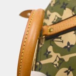 Pre Owned Louis Vuitton Green Monogram Camouflage Speedy 35 Handbag