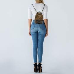 Pre Owned Louis Vuitton Monogram Reverse Canvas Mini Palm Spring Backpack