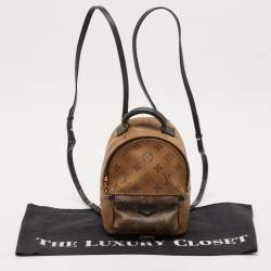 Pre Owned Louis Vuitton Monogram Reverse Canvas Mini Palm Spring Backpack