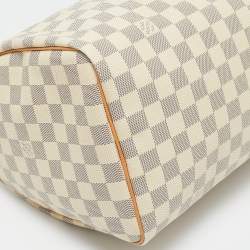 Pre Owned Louis Vuitton Damier Azur Canvas Speedy 30 Bag