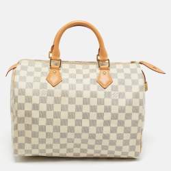 Pre Owned Louis Vuitton Damier Azur Canvas Speedy 30 Bag