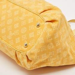 Pre Owned Louis Vuitton Yellow Canvas Cabas Ipanema GM Bag