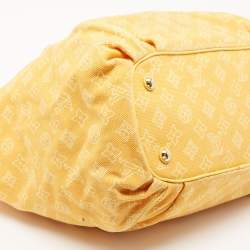 Pre Owned Louis Vuitton Yellow Canvas Cabas Ipanema GM Bag