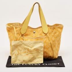 Pre Owned Louis Vuitton Yellow Canvas Cabas Ipanema GM Bag