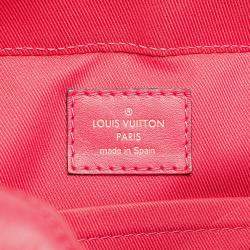 Pre Owned Louis Vuitton Brown Red Monogram Canvas Saintonge Shoulder Bag