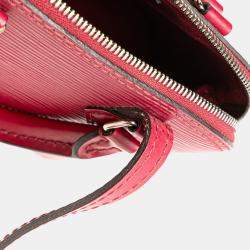 Louis Vuitton Dark Pink Leather Epi Nano Alma Handbag