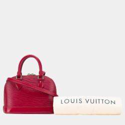 Louis Vuitton Dark Pink Leather Epi Nano Alma Handbag