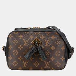 Louis Vuitton Black/Brown Monogram Saintonge