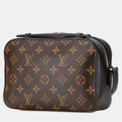 Louis Vuitton Black/Brown Monogram Saintonge
