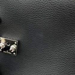 Louis Vuitton Noir Grained Calf Leather MM Side Trunk 