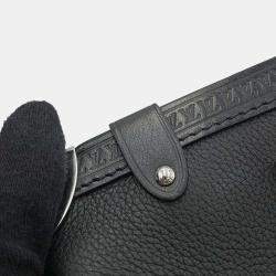 Louis Vuitton Noir Grained Calf Leather MM Side Trunk 