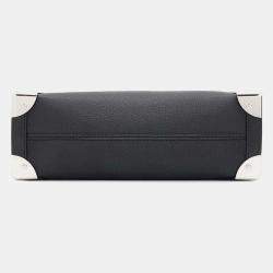 Louis Vuitton Noir Grained Calf Leather MM Side Trunk 