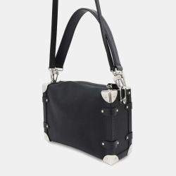 Louis Vuitton Noir Grained Calf Leather MM Side Trunk 