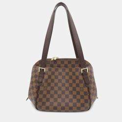 مملوكة مسبقًا حقيبة لويس فيتون بيليم MM قماش داميير إيبين حمراء