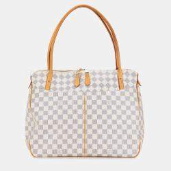 Louis Vuitton White Damier Azur Figheri GM Bag