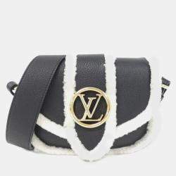 Louis Vuitton Black Monogram Leather Pont Neuf Soft PM Shoulder Bag