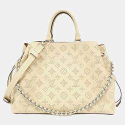 Louis Vuitton Cream Mahina Leather Bella Tote Bag