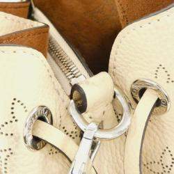 Louis Vuitton Cream Mahina Leather Bella Tote Bag