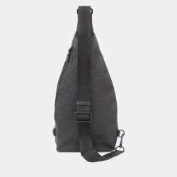 Louis Vuitton Black Monogram Shadow Leather Duo Sling Shoulder Bag
