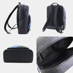 Louis Vuitton Black and Blue Taurillon Leather Backpack 