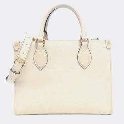 Louis Vuitton Cream Monogram Empreinte OnTheGo PM Tote Bag