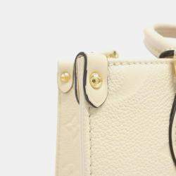 Louis Vuitton Cream Monogram Empreinte OnTheGo PM Tote Bag