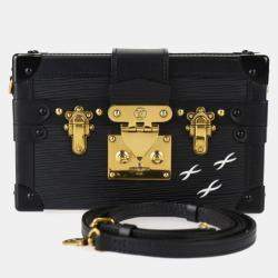 Louis Vuitton Black Epi Leather Petite Malle Shoulder Bag