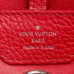 Louis Vuitton Scarlet Red Leather Capucines MM Shoulder Bag