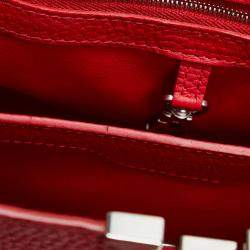 Louis Vuitton Scarlet Red Leather Capucines MM Shoulder Bag