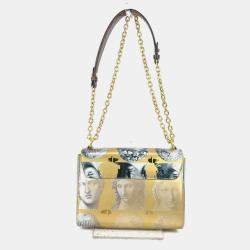Louis Vuitton Gold Leather Fornasetti Twist MM Shoulder Bag