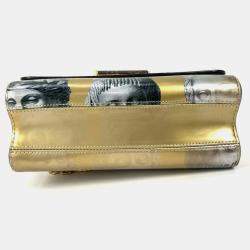 Louis Vuitton Gold Leather Fornasetti Twist MM Shoulder Bag