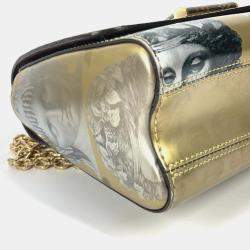 Louis Vuitton Gold Leather Fornasetti Twist MM Shoulder Bag
