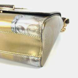 Louis Vuitton Gold Leather Fornasetti Twist MM Shoulder Bag