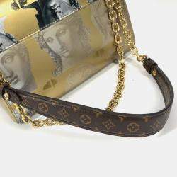Louis Vuitton Gold Leather Fornasetti Twist MM Shoulder Bag