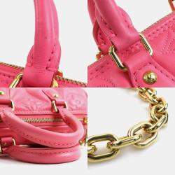 Louis Vuitton Pink Gold Leather Bubblegram Papillon BB Shoulder Bag