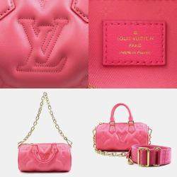 Louis Vuitton Pink Gold Leather Bubblegram Papillon BB Shoulder Bag