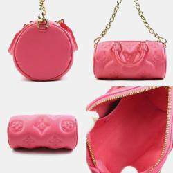 Louis Vuitton Pink Gold Leather Bubblegram Papillon BB Shoulder Bag