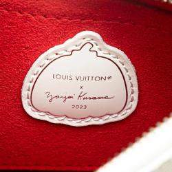 Louis Vuitton White Red Leather Yayoi Kusama Epi Marellini Shoulder Bag