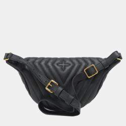 Louis Vuitton Black Leather New Wave Bumbag