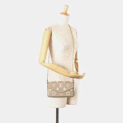 Louis Vuitton Beige Monogram Empreinte Bicolor Pochette Felicie Bag