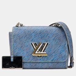 Louis Vuitton Blue Epi Leather Denim Twist MM Shoulder Bag