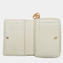 Louis Vuitton White Embossed Lambskin Monogram Lou Wallet Bag