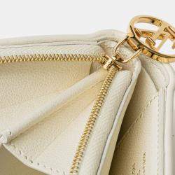 Louis Vuitton White Embossed Lambskin Monogram Lou Wallet Bag