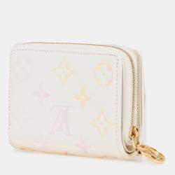 Louis Vuitton White Embossed Lambskin Monogram Lou Wallet Bag