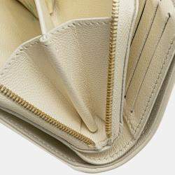 Louis Vuitton White Embossed Lambskin Monogram Lou Wallet Bag