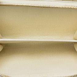 Louis Vuitton White Embossed Lambskin Monogram Lou Wallet Bag
