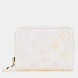 Louis Vuitton White Embossed Lambskin Monogram Lou Wallet Bag