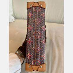 Louis Vuitton Monogram Coated Canvas & Leather Petite Malle Bag