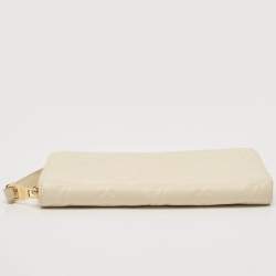Louis Vuitton Creme Monogram Empreinte Leather Zippy Wallet