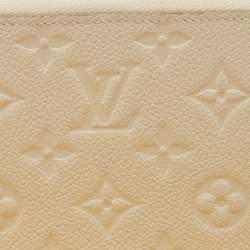Louis Vuitton Creme Monogram Empreinte Leather Zippy Wallet
